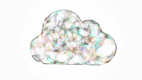 Cloud computing, huge connections between points Stock Footage 78540387