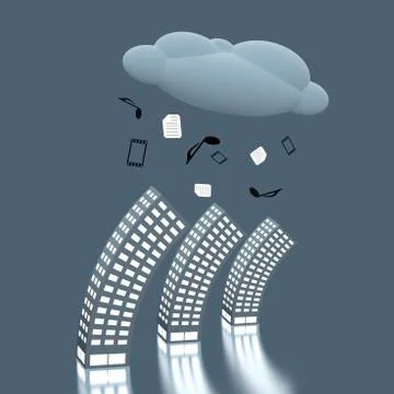 Cloud computing i Stock Illustration