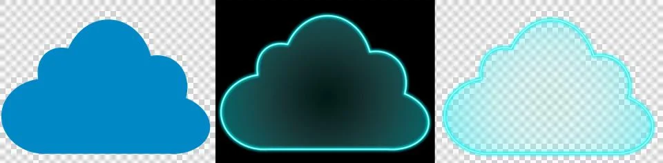 Cloud computing icon blue Stock Illustration