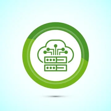 Cloud computing icon design illustration. Data storage and tech icon, Green.. 스톡 일러스트