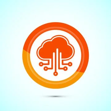 Cloud computing icon design illustration. Data storage and tech icon, Orang.. Illustrazione stock