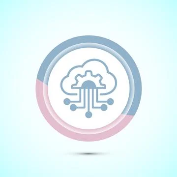 Cloud computing icon design illustration. Data storage and tech icon, Paste.. Stock Illustration