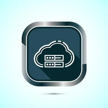 Cloud computing icon design illustration. Data storage and tech icon, Gray .. Stock Illustration