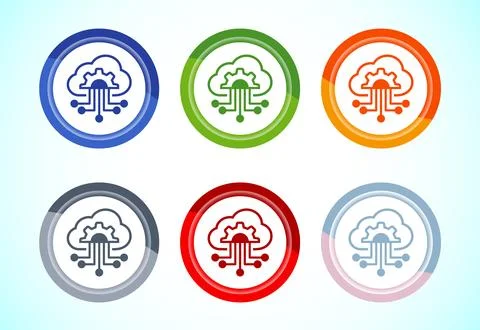 Cloud computing icon design illustration. Data storage and tech icon, Stock Illustration