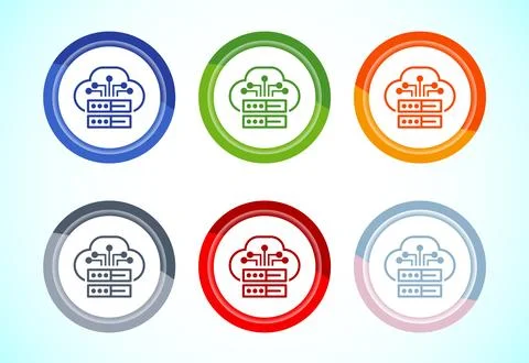 Cloud computing icon design illustration. Data storage and tech icon, 스톡 일러스트