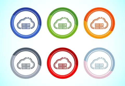 Cloud computing icon design illustration. Data storage and tech icon, Illustrazione stock