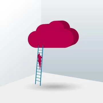 Cloud computing icon design. Isolated on blue background. 스톡 일러스트