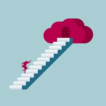 Cloud computing icon design. Isolated on blue background. 스톡 일러스트