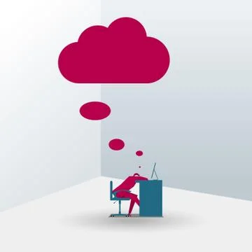 Cloud computing icon design. Isolated on blue background. 스톡 일러스트