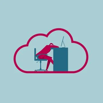 Cloud computing icon design. Isolated on blue background. 스톡 일러스트
