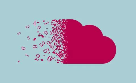 Cloud computing icon design. Isolated on blue background. 스톡 일러스트