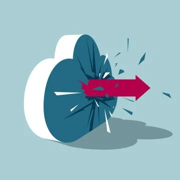 Cloud computing icon design. Isolated on blue background. Stock Illustration