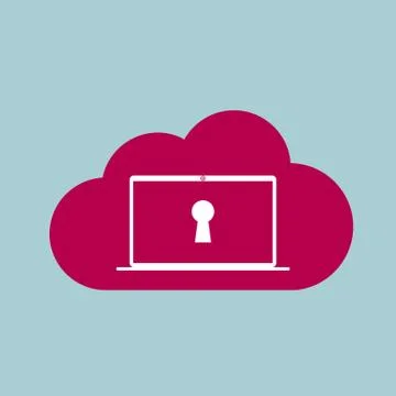 Cloud computing icon design. Isolated on blue background. イラスト素材