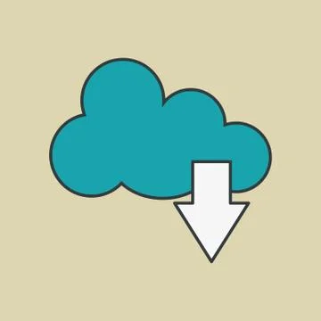 Cloud computing icon design, vector illustration 스톡 일러스트