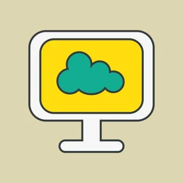 Cloud computing icon design, vector illustration イラスト素材
