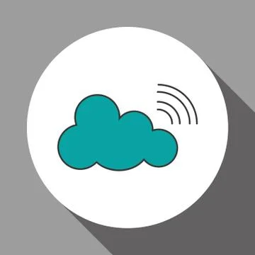 Cloud computing icon design, vector illustration Stock Illustration