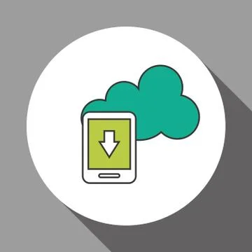 Cloud computing icon design, vector illustration 스톡 일러스트