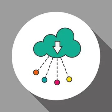 Cloud computing icon design, vector illustration Illustrazione stock