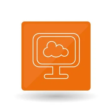 Cloud computing icon design, vector illustration Illustrazione stock