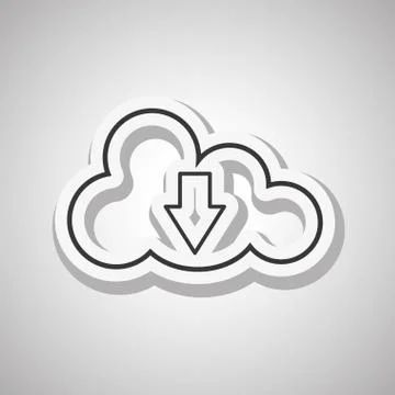 Cloud computing icon design, vector illustration Illustrazione stock