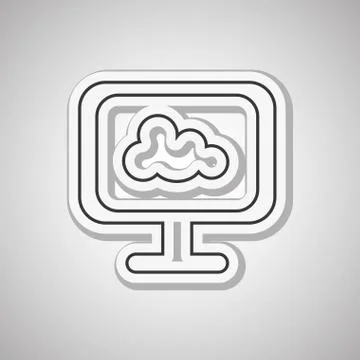 Cloud computing icon design, vector illustration Stock Illustration