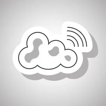 Cloud computing icon design, vector illustration Illustrazione stock
