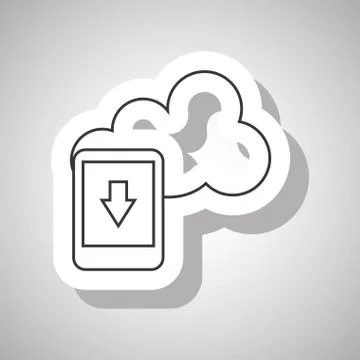Cloud computing icon design, vector illustration Illustrazione stock