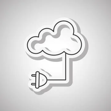 Cloud computing icon design, vector illustration Stock Illustration