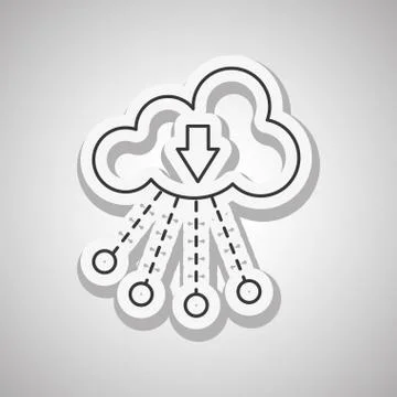 Cloud computing icon design, vector illustration Stockillustratie