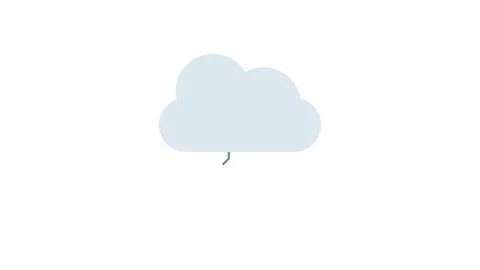 Cloud computing icon featuring a stylized cloud with interconnected nodes, .. Stock Footage 332849753
