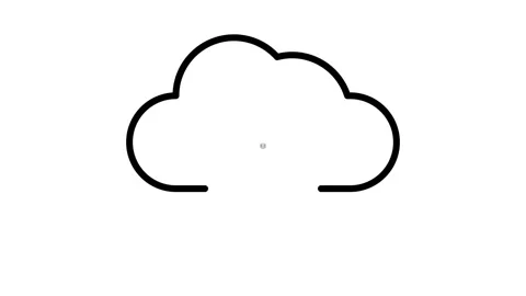 Cloud computing icon featuring a stylized cloud with interconnected nodes, .. Stock Footage 332853566