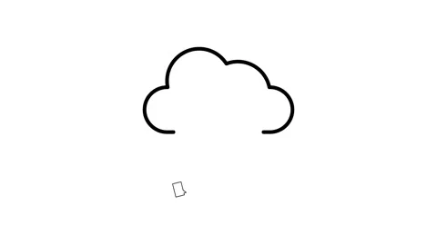 Cloud computing icon featuring a stylized cloud with interconnected nodes, .. Stock Footage 333549611