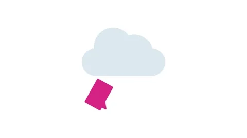 Cloud computing icon featuring a stylized cloud with interconnected nodes, .. Stock Footage 333550643