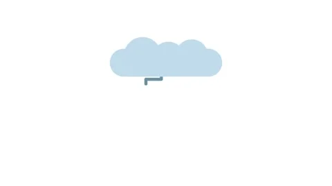 Cloud computing icon featuring a stylized cloud with interconnected nodes. Stock Footage 334021173