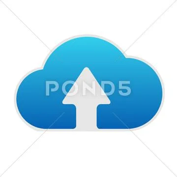 Cloud computing icon Stock Illustration