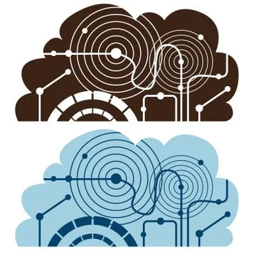 Cloud computing icon Stock Illustration