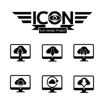 Cloud computing icon イラスト素材