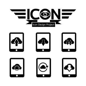 Cloud computing icon Stock Illustration