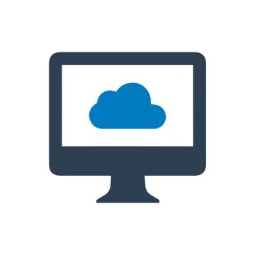 Cloud computing icon Stock Illustration