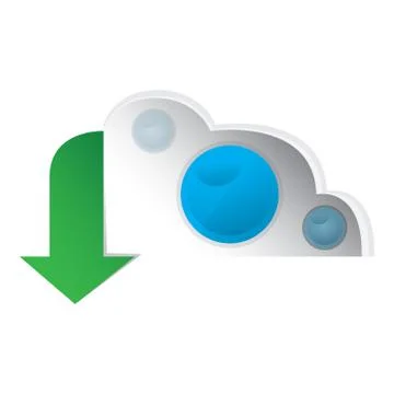 Cloud computing icon 库存插图