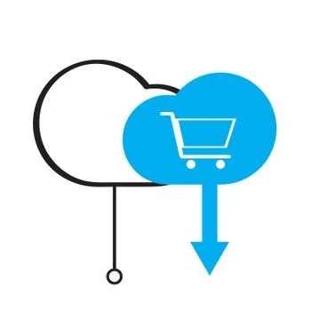 Cloud computing icon Stock Illustration