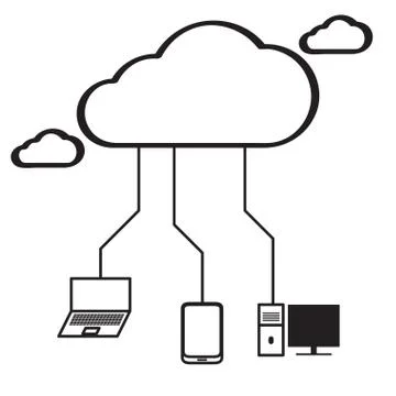 Cloud computing icon Stock Illustration