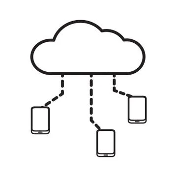 Cloud computing icon Illustrazione stock