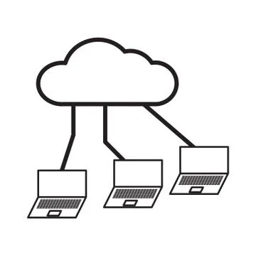 Cloud computing icon Stock Illustration