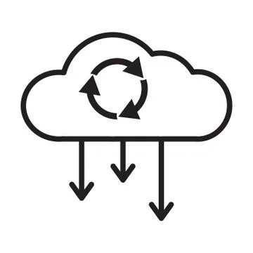 Cloud computing icon 스톡 일러스트