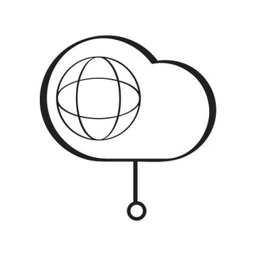 Cloud computing icon Stock Illustration