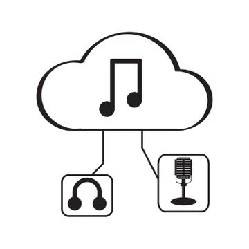 Cloud computing icon Stock Illustration