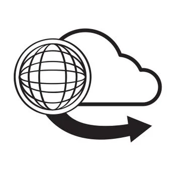 Cloud computing icon 스톡 일러스트