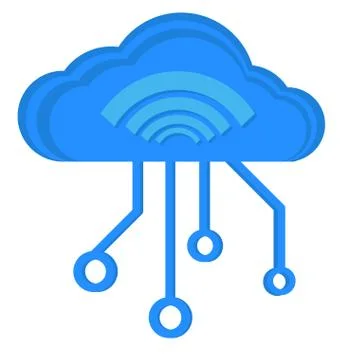 Cloud computing icon Stock Illustration