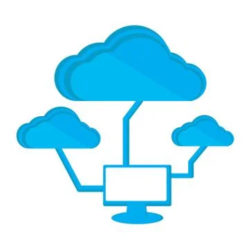 Cloud computing icon Stock Illustration
